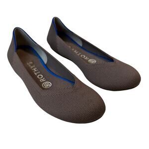 Rothy’s Women’s The Flat Shoes Slip On Flats, Rounded Toe, Gray Mauve, Size 6